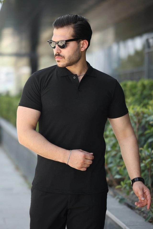 Erkek Kısa Kollu Yakalı Tişört